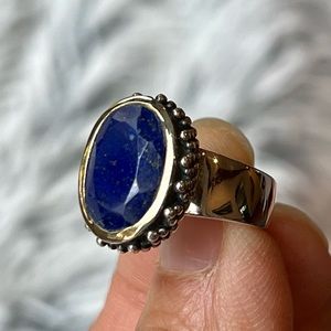 Sundance Silver Ring size 5 lapis